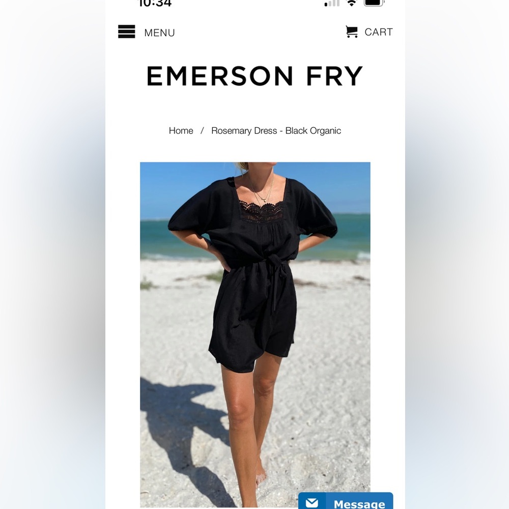 Emerson Fry black dress. India collection, size M/L.